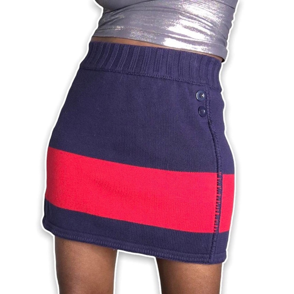 Y2k, Hanna Andersson, Navy Blue colorblock mini Skirt